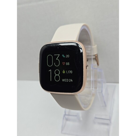 Fitbit Versa 2 Smartwatch Pink 40mm Alexa WR50M Always On Display No Charger - Picture 2 of 10